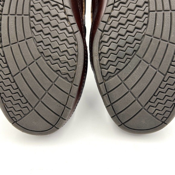 Minnetonka Essential Hardsole Moccasin Brown Leather Men's 8.5 Slip On - Picture 11 of 12